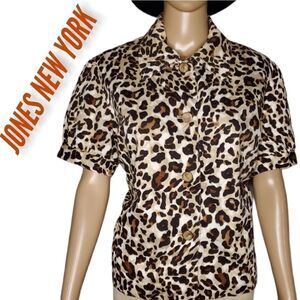 Jones New York Sport animal print top